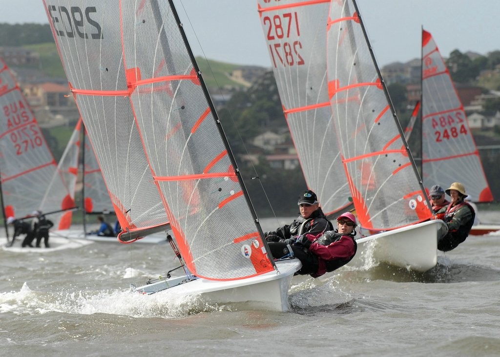 Brad Stephens and Clare Woods - ninth overall - 35th NSW Tasar State Championships © Michael Remaili Action Sport Photos